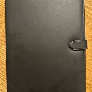 Black Leather Portfolio Folder